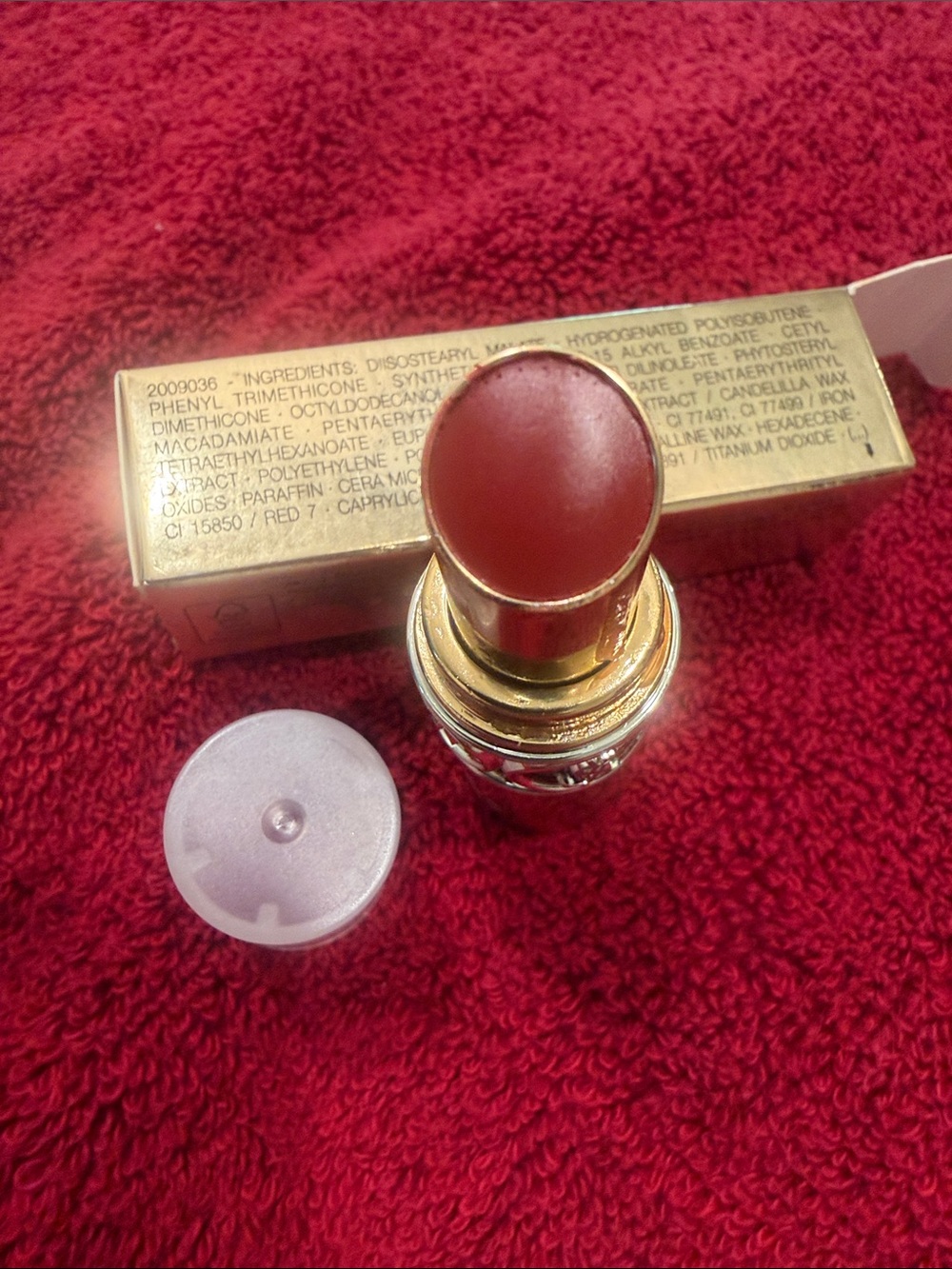 Yves Saint Laurent Gold Rouge Volupté Shine Carmine Retro 129 - Picture 10 of 10